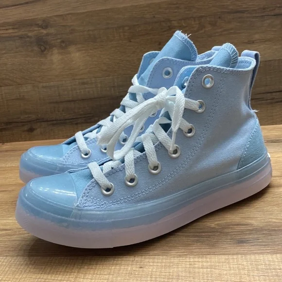 Converse Light Blue High-Top Athletic Shoes - Picture 5 of 12